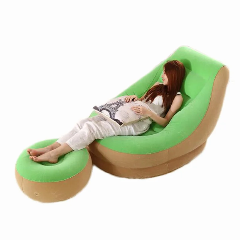 

Lazy sofa single small inflatable sofa bed bedroom balcony nap creative leisure hostel lazy chair 1pc