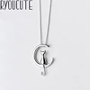 On Sale Cat-Moon Necklaces Collares Jewelry Vintage Wedding-Kolye RYOUCUTE Silver-Color Korean wGKYGVVL