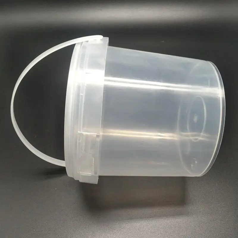 2L пищевое пластиковое ручное ведро прозрачное круглое ведро для хранения домашнее хранилище для мороженого бак с крышкой