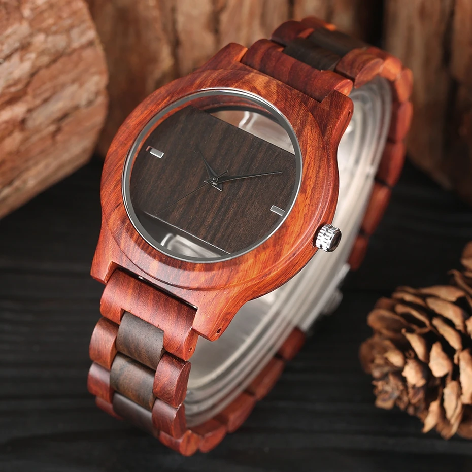 Top Luxury Full Bamboo Wood Quartz Watch Mens Hollow Analog Handmade Bracelet Sports Wristwatch Male Simple reloj de hombre 2017 2018 Gifts (8)