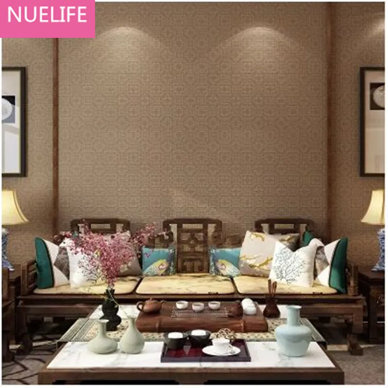 

0.53x10m Retro Wallpaper window Pattern Bedroom Living Room TV Background Wall Solid Color Nonwovens Wallpaper N2