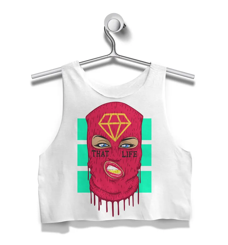 

About that life 3D Sublimation Print Custom Made your own designs Milk Silk sleeveless Crop Tops