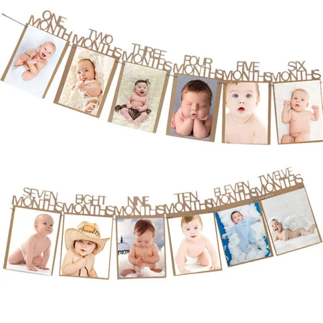 Buy 12 Months Photo Frame Banner First Happy Birthday