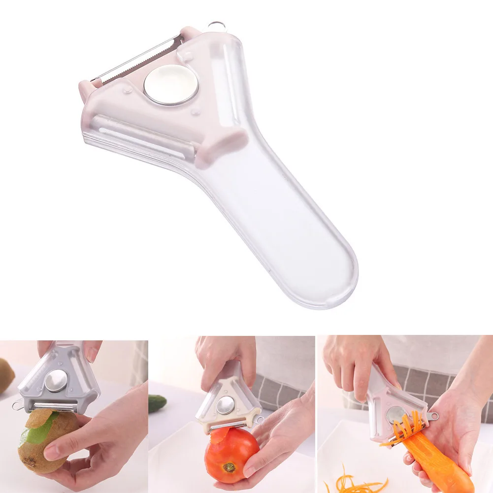 

Kitchen 3 in1 Multifunction Vegetable Magic Trio Peeler Fruit Grater Stainless Steel Blades Potato Carrot Grater Core Remover