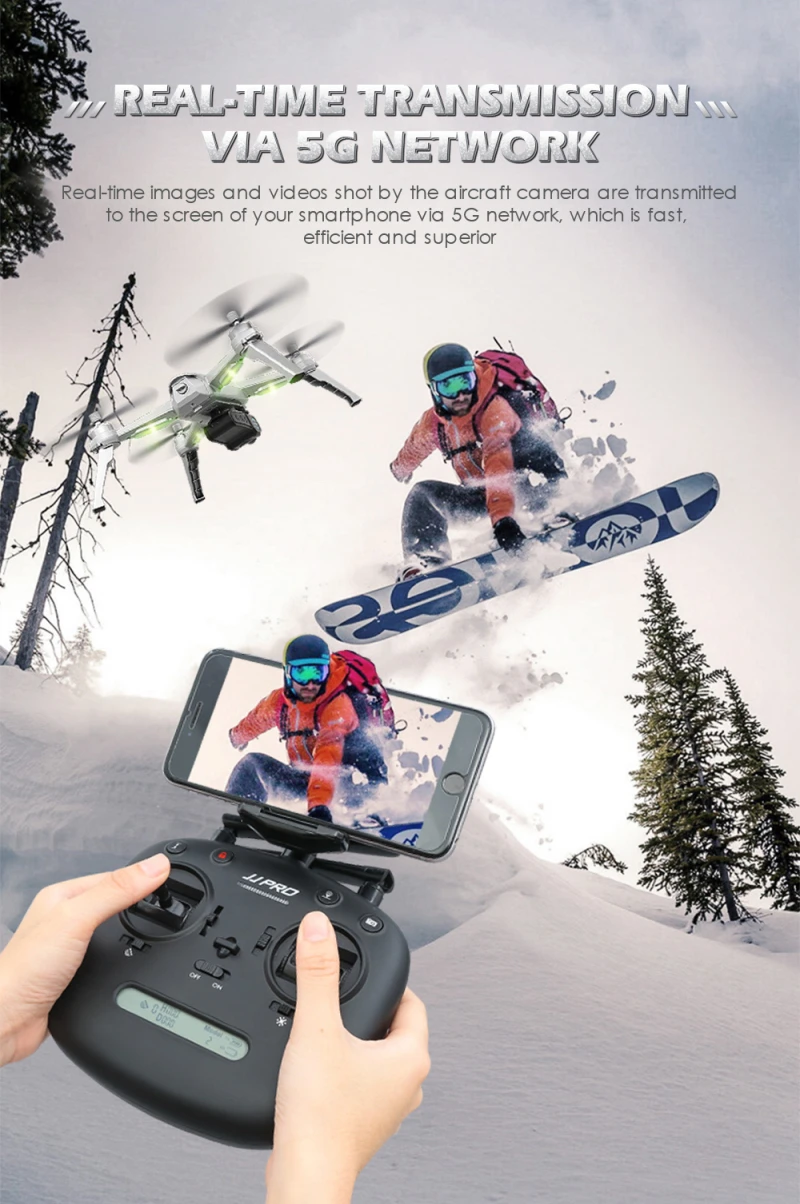 JJRC JJPRO X5 gps Дрон Профессиональный бесщеточный 5G WiFi FPV позиционирование высота удержания 1080P камера с 2 батареями RC Квадрокоптер