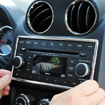 

Console Dashboard CD Panel Button Knob Decorative gps Cover Audio Sticker Radio Trim for Compass Interior Accessories