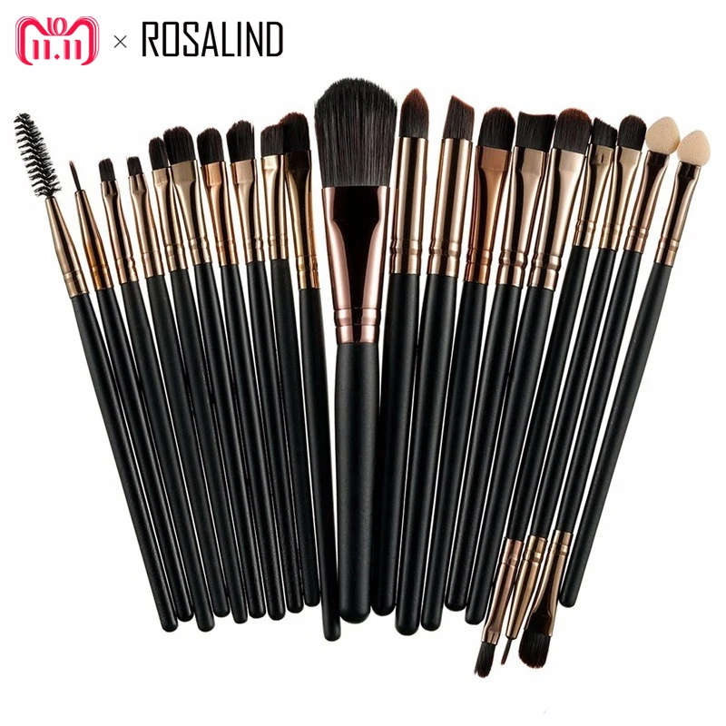 

ROSALIND 20Pcs/Set Professional Makeup Brush Set Powder Handle Foundation Eyeshadow Make Up Brushes Cosmetic Beauty Makeup Tools