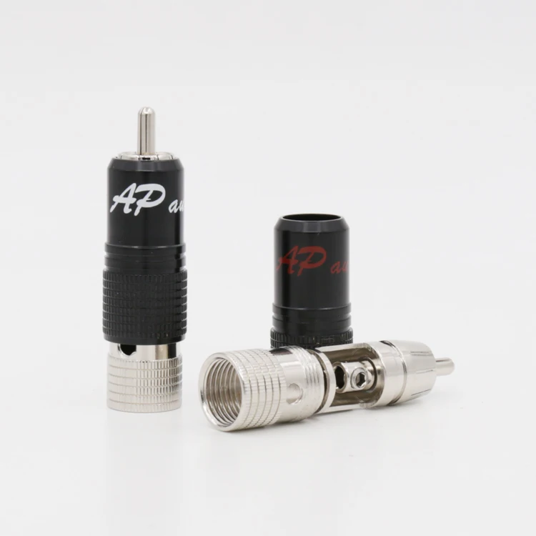 

4pcs AP Hi-End Rhodium Plated RCA audio Plug Connector