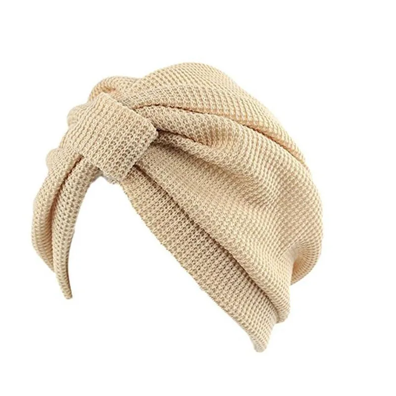 2017 New Stretchy Indian Arabic Turban Hat Fashion Solid