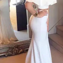 Спандекс хип-юбка с запахом из двух частей костюм Русалка Вечерние платья