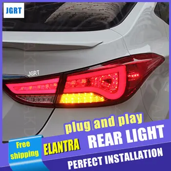 

Car Styling for Hyundai Elantra Taillight assembly New Elantra LED Tail Light Rear Lamp DRL+Brake with hid kit 2pcs.