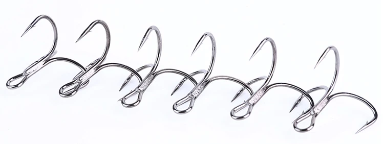 três anchor fishhooks alto aço carbono agudos