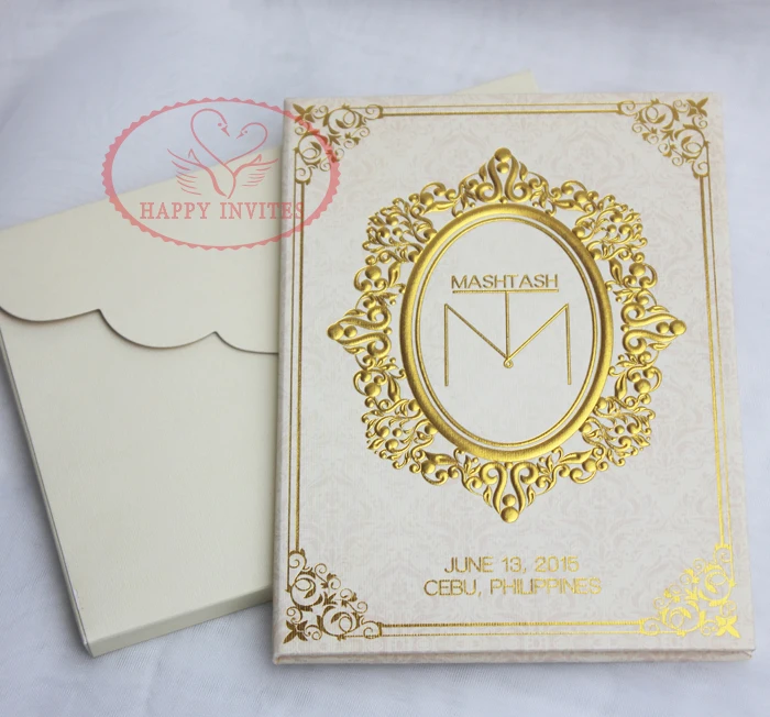 HI1089 - Hard Cover Wedding Invitation Cards  02