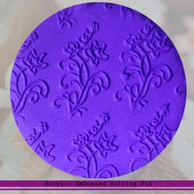 Антипригарные помадные товары для украшения торта цветочный узор акриловая Скалка