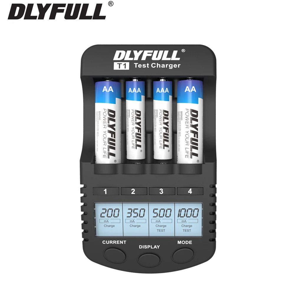 

AAA battery charger with Refresh Test Discharge LCD display for nimh nicd AA AAA Rechargeable Batteries carregador de pilhas