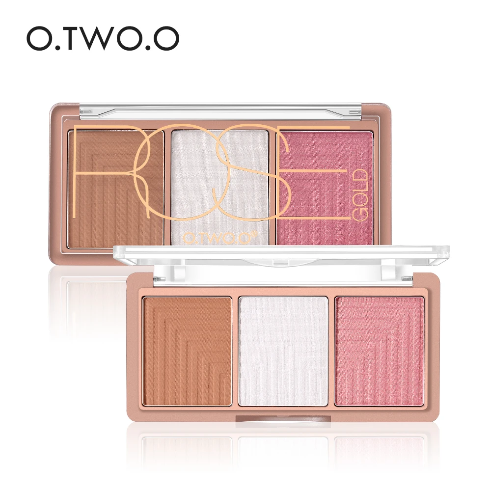 

O.TWO.O 4 Colors Palette Face Contour Powder Highlighter Blusher Bronzer Makeup Base Foundation Powder 9117