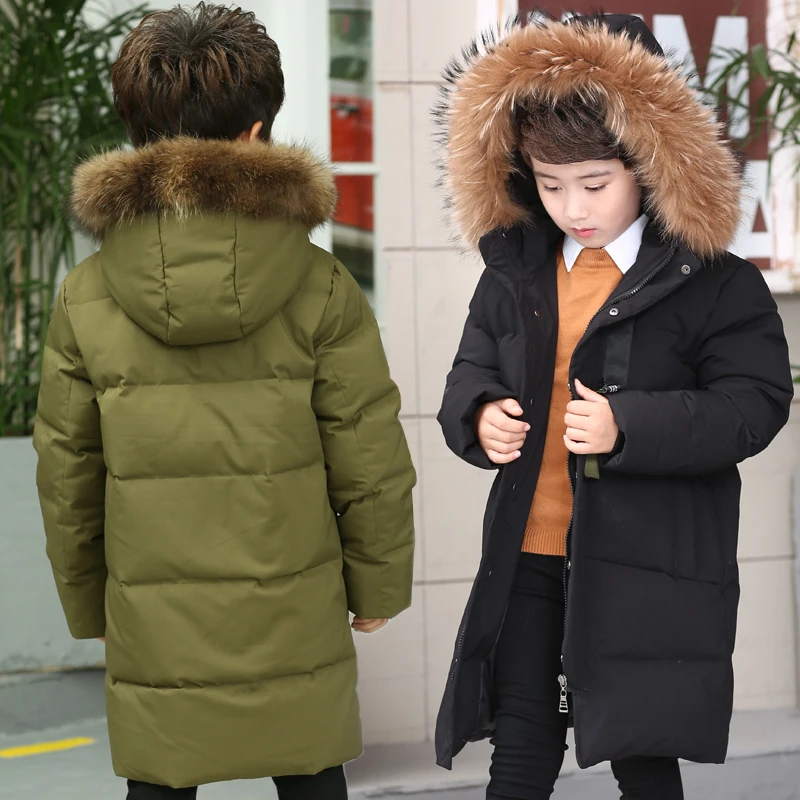 Boys Children Kids Warm Fur Hoodie Button Outdoor Jacket Coat Size 7-13 Years