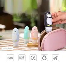 1 шт. силиконовые бутылки с пингвинами для путешествий на открытом воздухе Упаковочный пресс-бутылка для шампуня для ванны маленькие контейнеры 90 мл Прямая поставка x