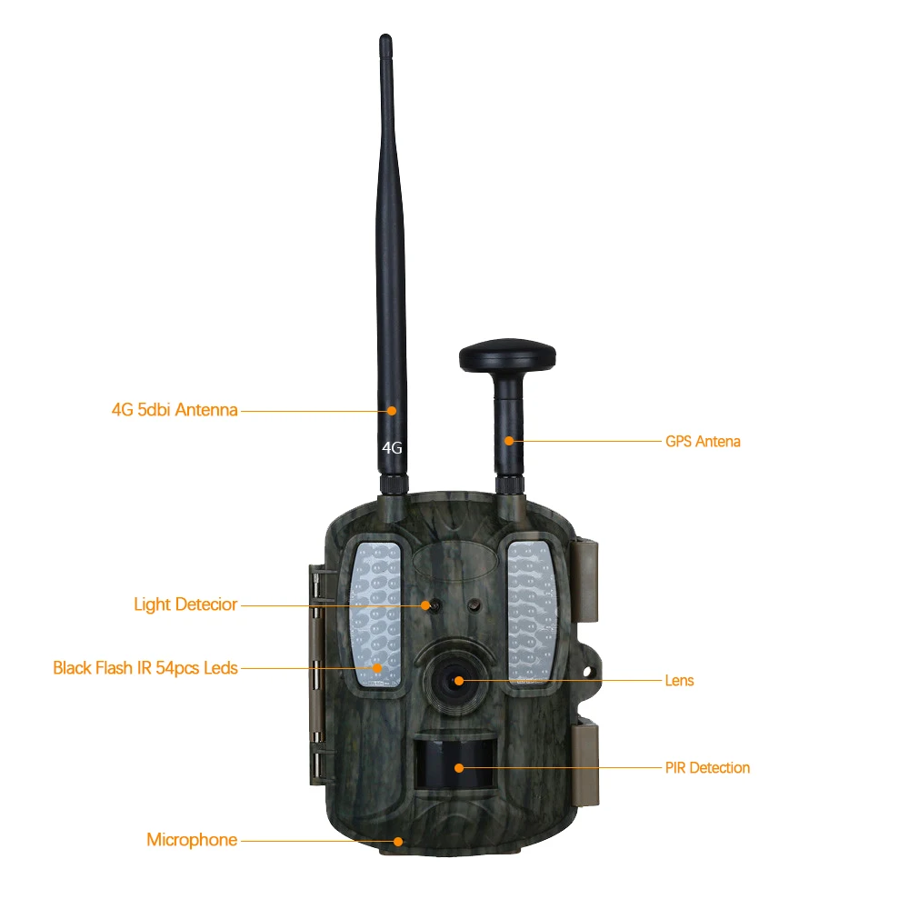 Newest GPS Hunting Camera Digital Video Photo Traps 4G FDD-LTE Hunting Trail Camera Trap Wild Cameras with Double Antennas (8)