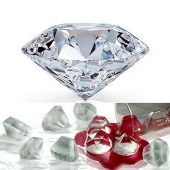 

1Pcs 3d Diamonds Gem Cool Ice Cube Chocolate Soap Tray Mold Transparent Silicone Fondant Moulds Ice Cream Tools
