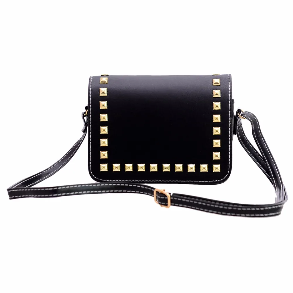  Fashion Women Bags Rivet PU Leather Ladies Handbag Female Messenger Crossbody Bag Satchel Shoulder Bag Clutches Bolsa Feminina 