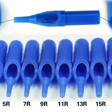 50 шт круглый Размер 7 синие одноразовые небольшие татуировки советы сопла питания TT-006L-7RT