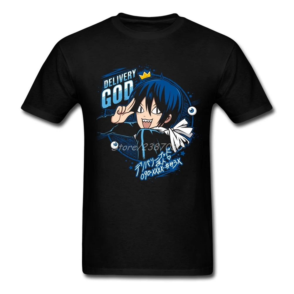 Мужская хлопковая футболка с круглым вырезом поп доставка Yato Noragami Swag футболки