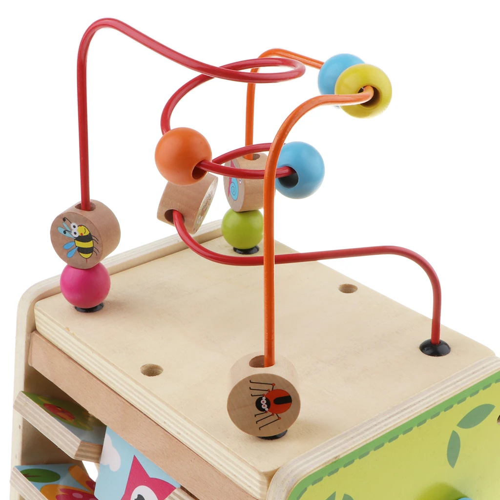 Multifunctional Wooden Box Toy Building Blocks for Jigsaw Matching Puzzles Animal Gear Games Baby Toddler Sensory Developmental