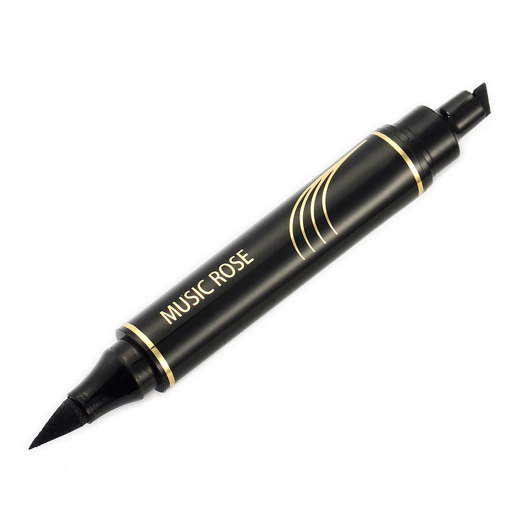 

1Pc Double-Headed Seal Black Eyeliner Triangle Seal Eyeliner 2-in-1 Waterproof Eyes Make kit with Eyeliner Pen Eyeliner Stamp #5