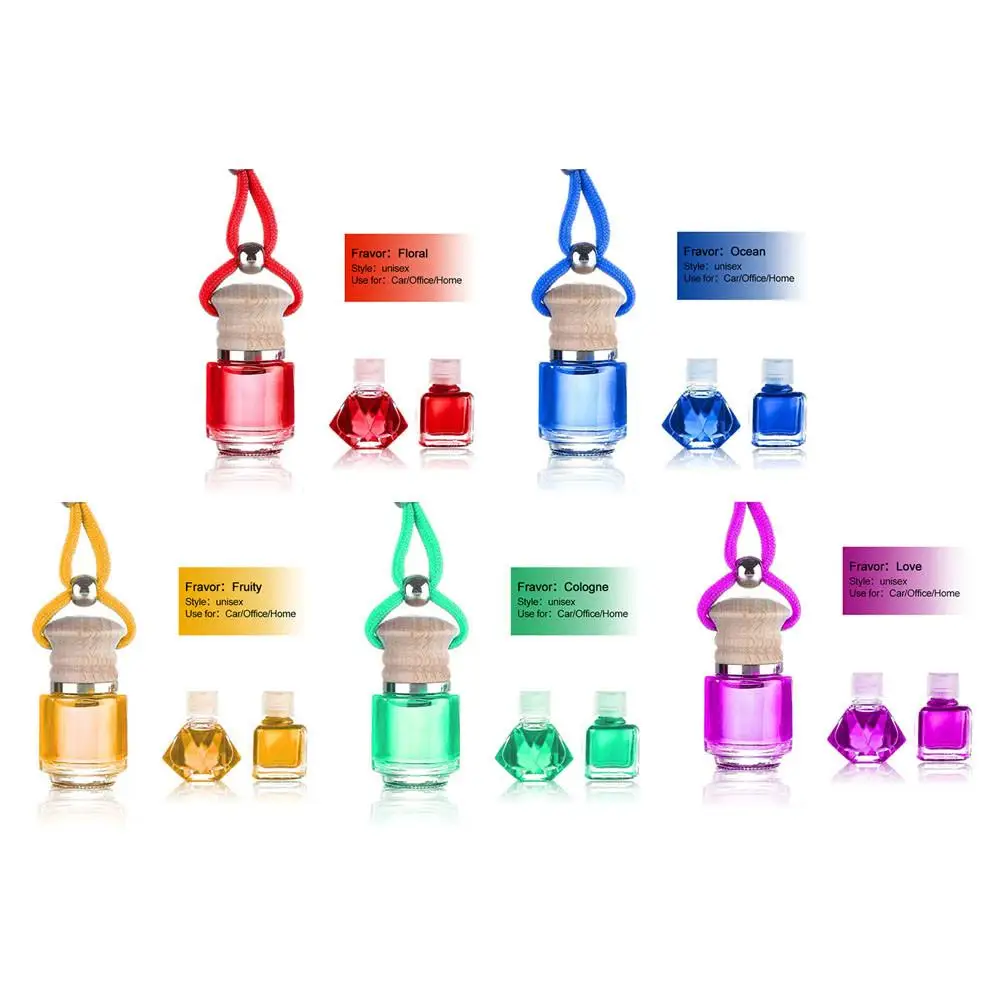 Universal 3PCS 10ml/pcs Car Perfume Oil Pendant Aromatherapy Scented Car Air Freshener Interior Accessory