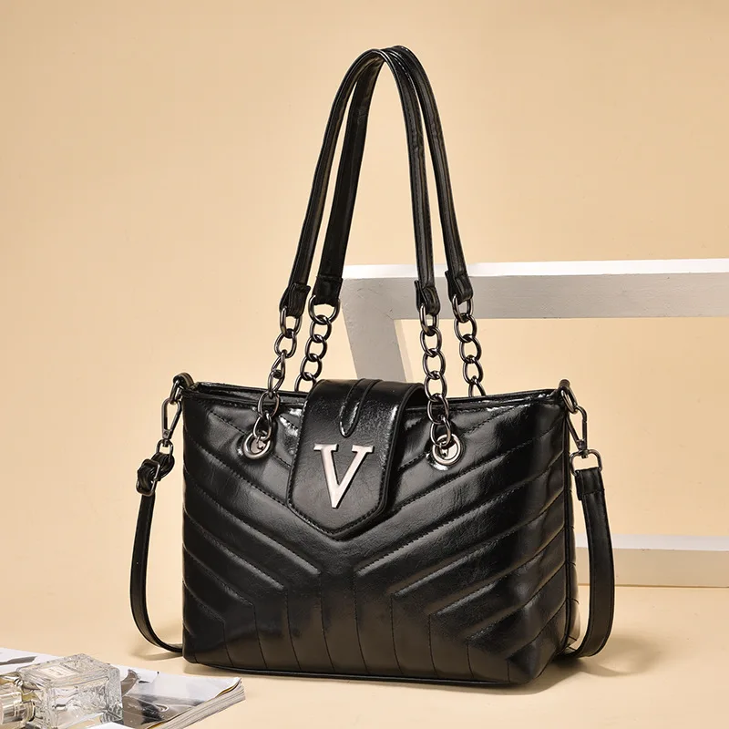 

New Design Lattice Large Capacity Casual Totes Fashion Shoulder Bags Women Handbags