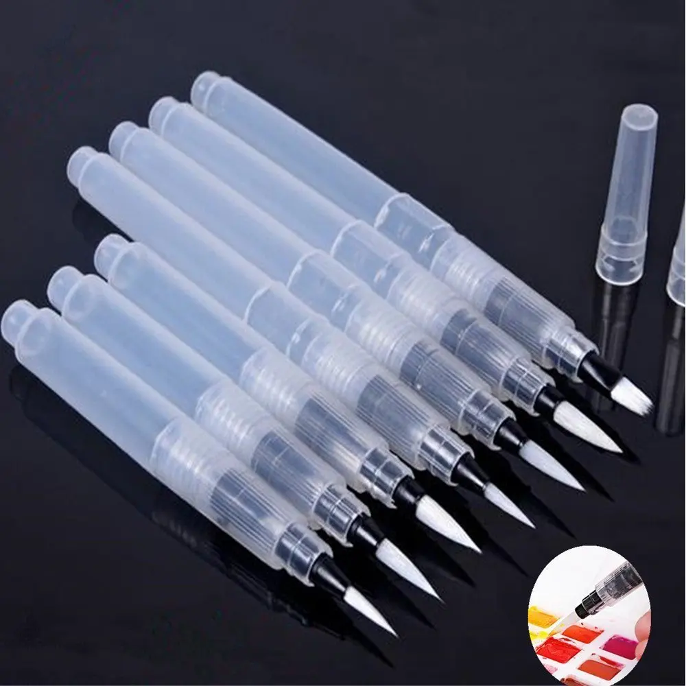 

Refillable Pilot Water Brush Pen Set for Watercolor Calligraphy Drawing Painting Illustration,Water Soluble Pencils,Solid Colors