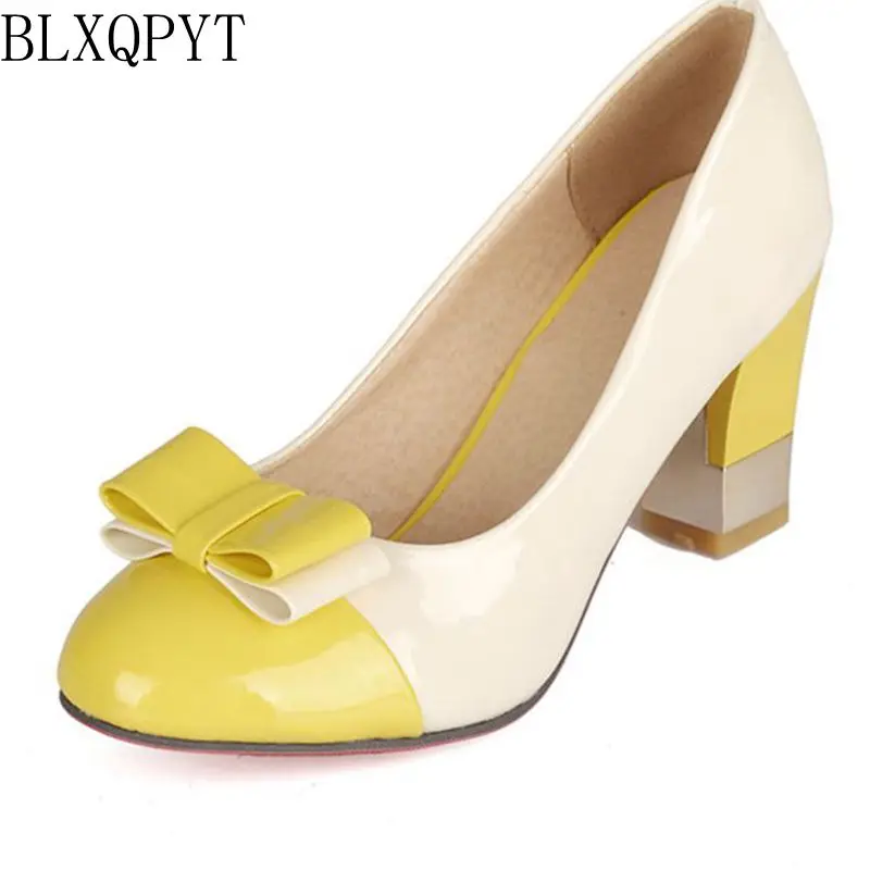 

BLXQPYT 2017 Hot sale Plus Size 34-43 Shoes Women Shoes Women Pumps High Heel Round toe Wedding Shoes high heels 2-17