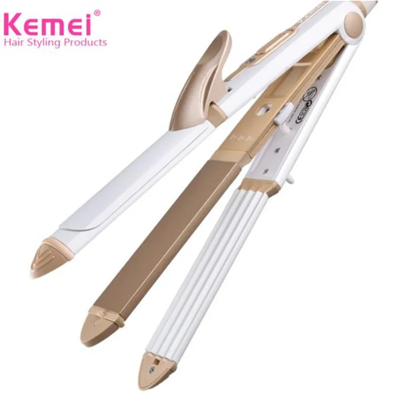 3 in 1 Professional Ceramic Hair Straightener Flat Iron Straightening