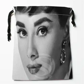 

n#R5 New Audrey Hepburn Custom Logo Printed receive bag Bag Compression Type drawstring bags size 18X22cm 712&y#R5