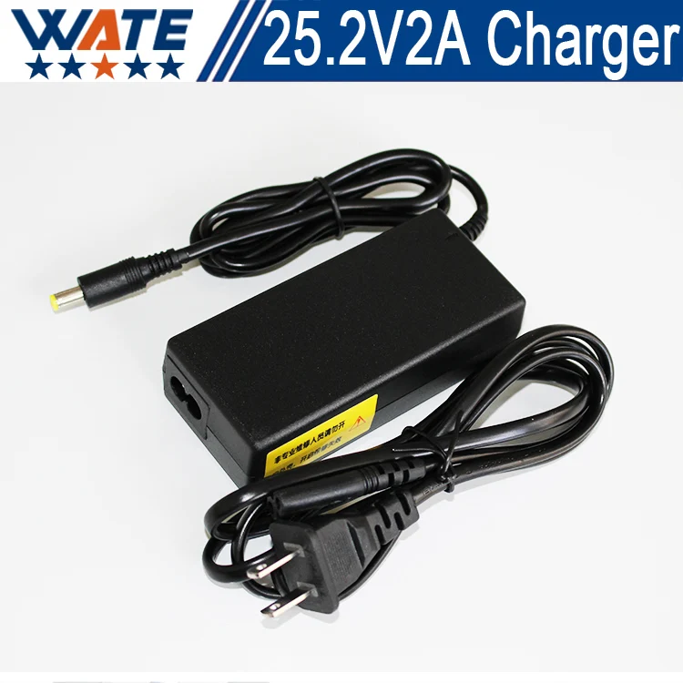 

Free shipping 25.2V 2A lithium li-ion battery charger for 6 Series 21.6V 22.2V 24V lithium li-ion Li-polymer battery pack