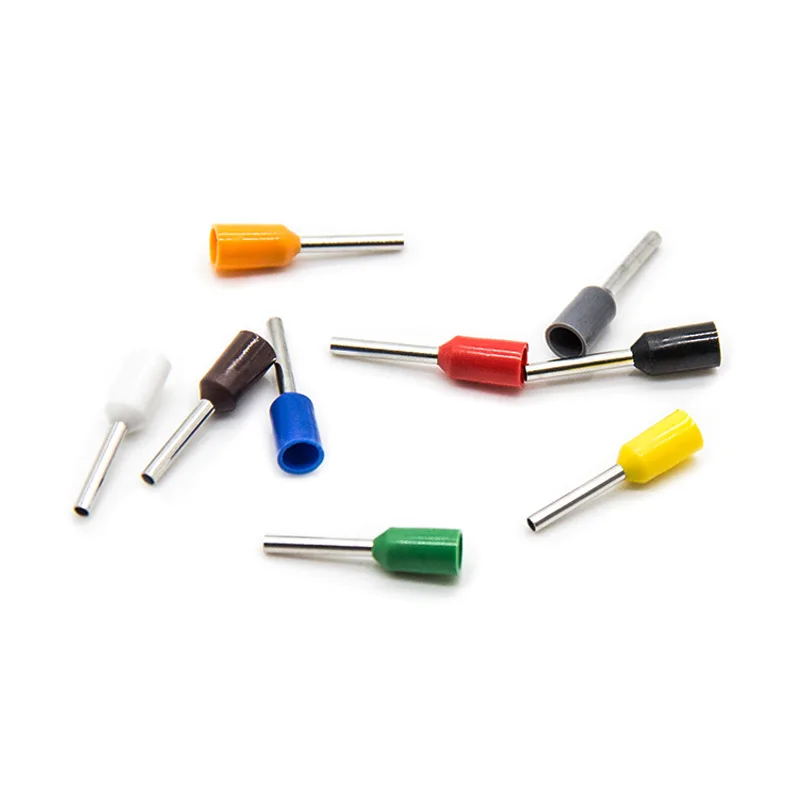 Free shipping 1000pcs Tubular Wire Cold Pressure Terminal E0508 E7508