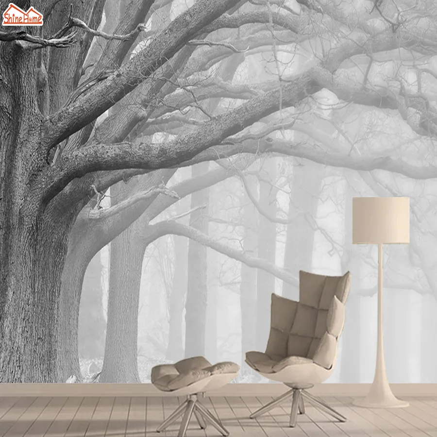 Лес в тумане обои s домашний Декор 3d Природа настенная бумага s для гостиной девушки пилинг и палка обои в рулоне