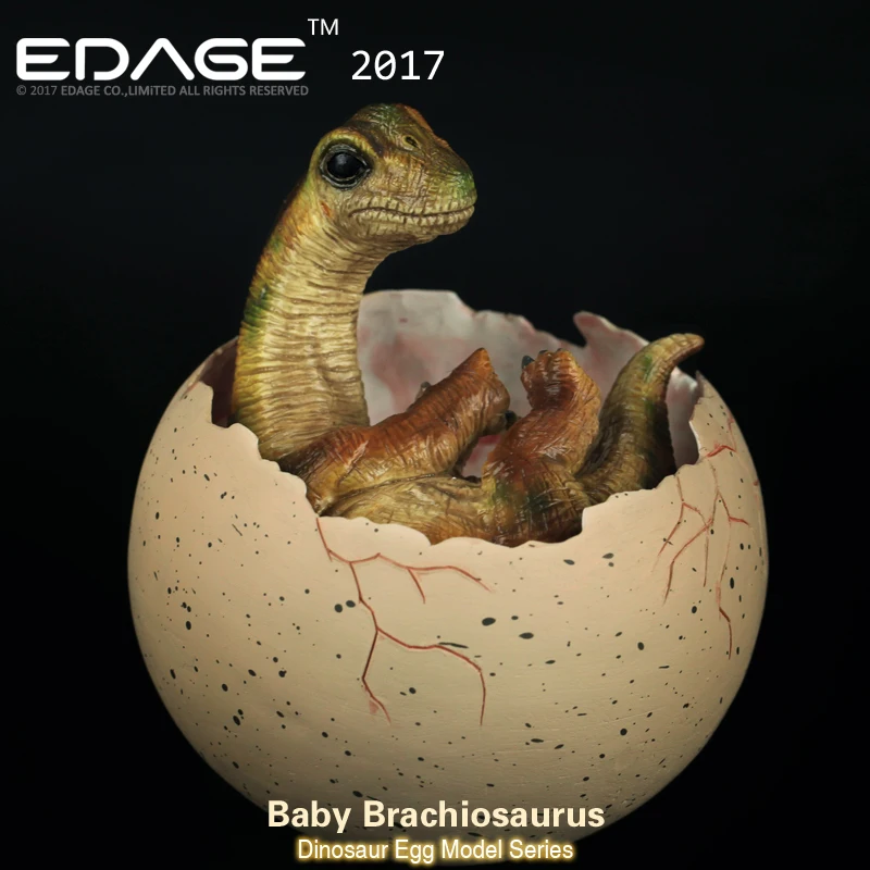 2018 CE аутентификация EDAGE Baby Brachiosaurus Jurassic World модель Dragon Of Dinosaur Egg инкубационная