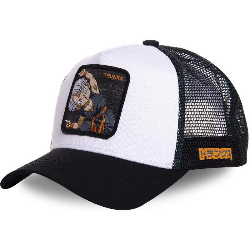 Новая брендовая бейсболка Goku Dragon Ball Snapback, хлопковая бейсбольная кепка для мужчин и женщин в стиле хип-хоп, шляпа для папы, сетчатая шапка для грузовика, Прямая поставка - Цвет: TRUNKS