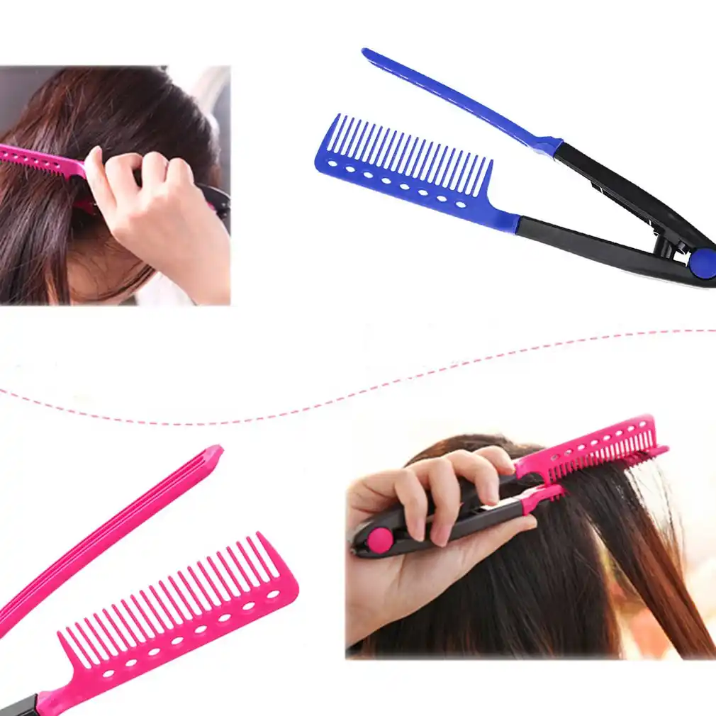 Fashion V Type Hair Comb Hair Straightener Combs Diy Salon Haircut