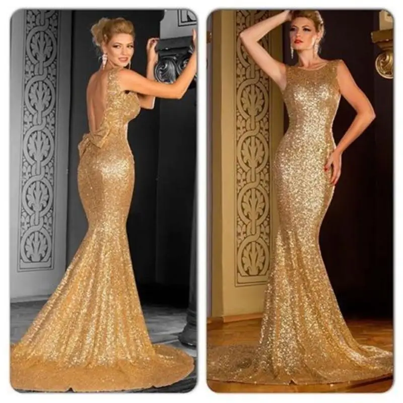 gold metallic prom dress