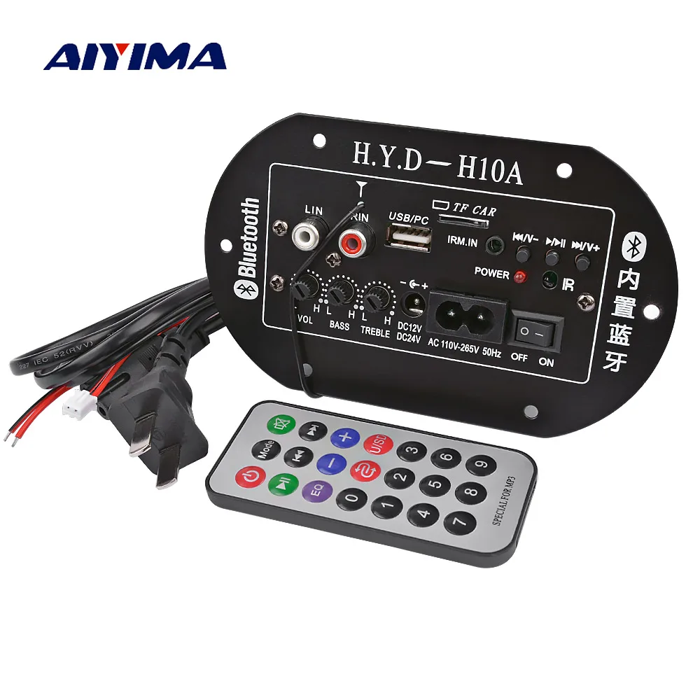 AIYIMA усилители аудио Плата усилитель сабвуфер панель Встроенный Bluetooth FM радио 220 в