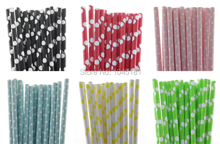polka dot straws