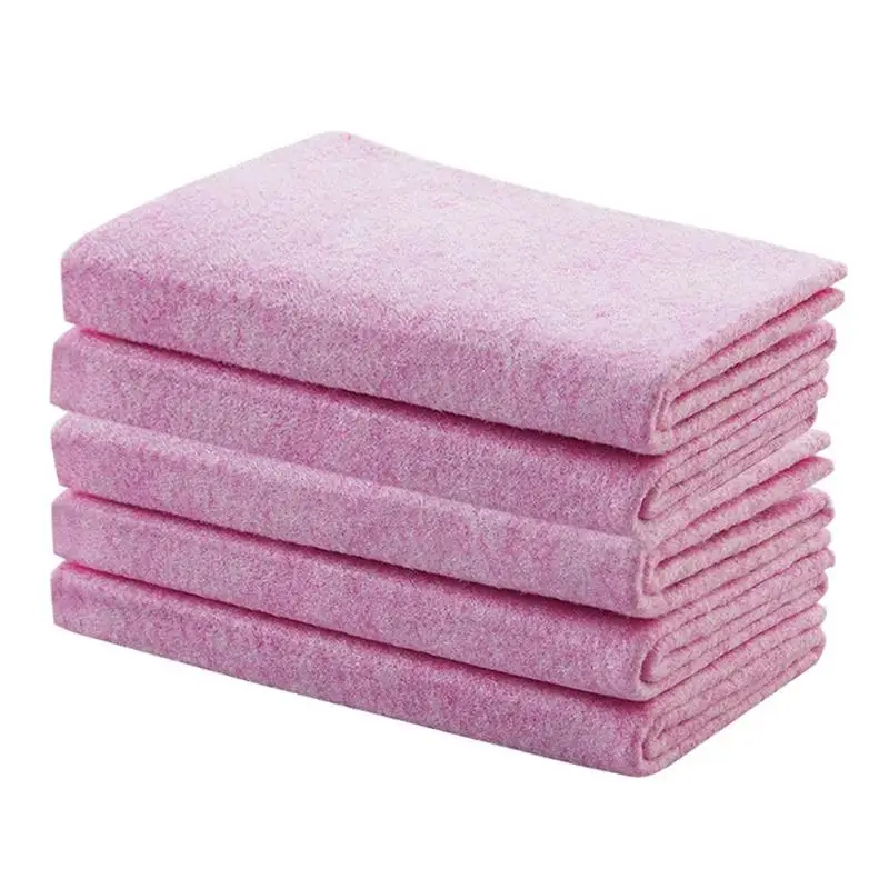 

5pcs Kitchen Anti-Grease Rags Thicken Absorbent Home Washing Dish Cleaning Cloth Multifunctional Cleaning Tools