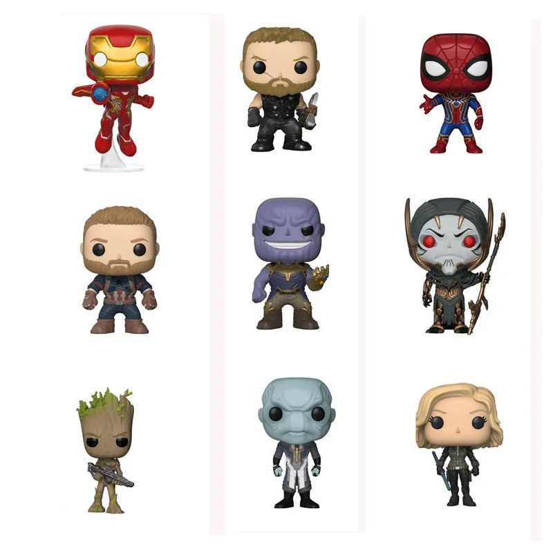 

Figure Model Toy Infinity War Thanos Captain America Iron Man Action Figure Thor Toy Spiderman Panther PVC Model Doll