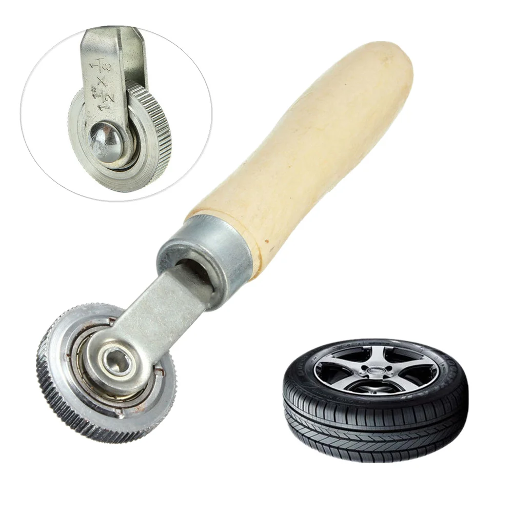 uxcell Auto Car Black Handle Tire Repair Bearing Roller Tyre Tube Patch Tool Kit uxcell Auto Car Black Handle Tire Repair Bearing Roller Tyre Tube Patch Tool Kit