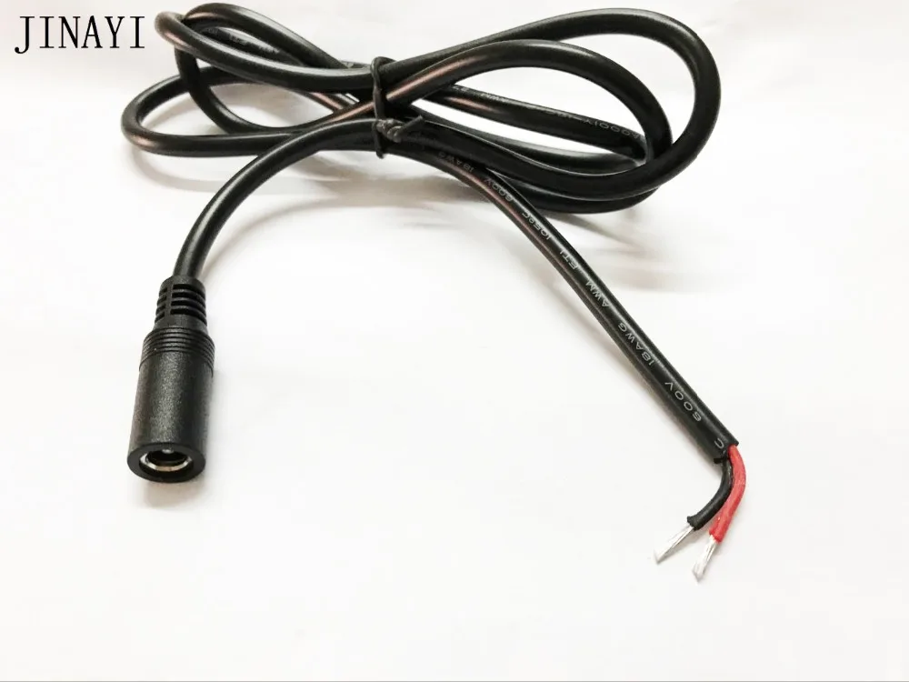 

10pcs 18AWG 5.5x2.1mm Female Male DC Power Adapter Jack Connector Cord Cable 1m