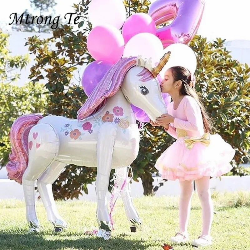 Gran 3D unicornio arco iris de helio Globos de papel de aluminio de cumpleaños suministros de fiesta tema decoración bebé niños juguetes Globos Gran 3D unicornio arco iris de helio Globos de papel de aluminio de cumpleaños suministros de fiesta tema decoración bebé niños juguetes Globos