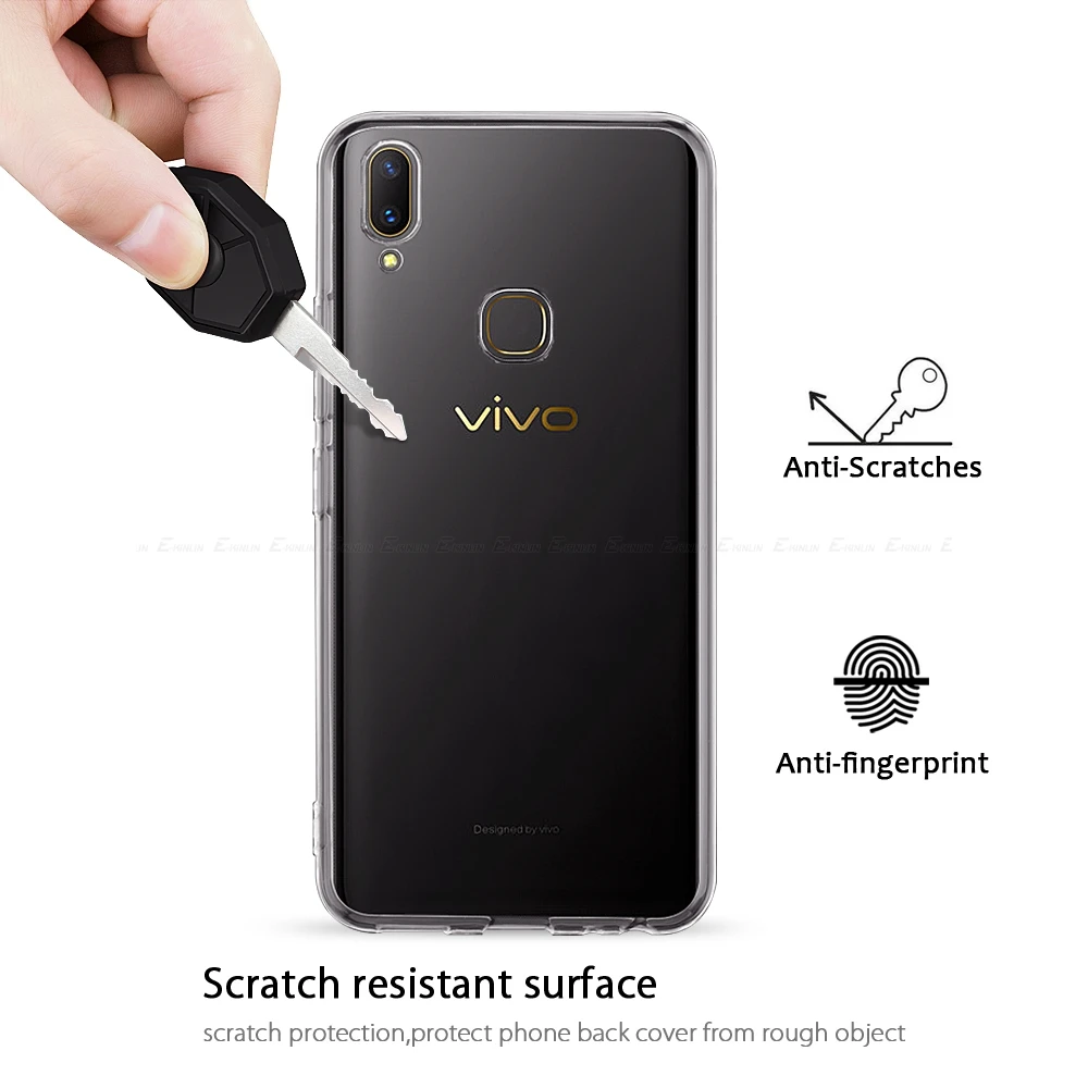 Силиконовый чехол для телефона vivo Y19 Y17 Y15 Y12 Y12i Y11 Y95 Y91 Y81 Y81i Y93 Y85 Y83 прозрачный